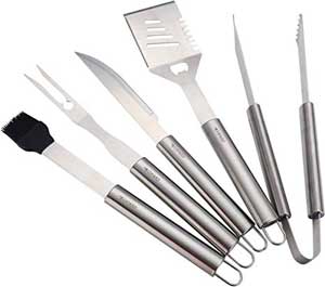 A Stainless Steel Grilling Set